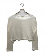 AURALEEオーラリー）の古着「PIMA COTTON JERSEY BOAT NECK P/O」｜ホワイト