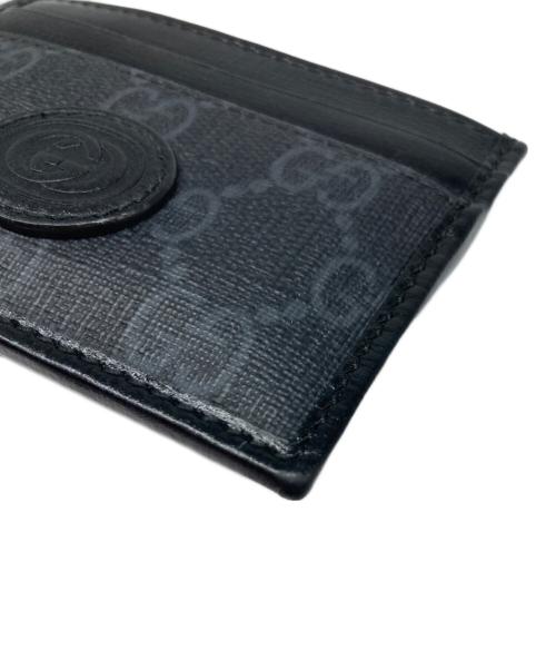 GUCCI（グッチ）GUCCI (グッチ) インターロッキングG レザー カードケース ブラックの古着・服飾アイテム