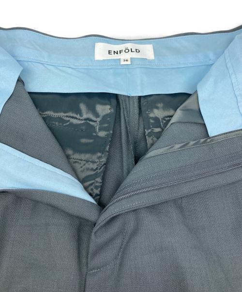 ENFOLD（エンフォルド）ENFOLD (エンフォルド) ワイドトラウザーパンツ グレー サイズ:36の古着・服飾アイテム