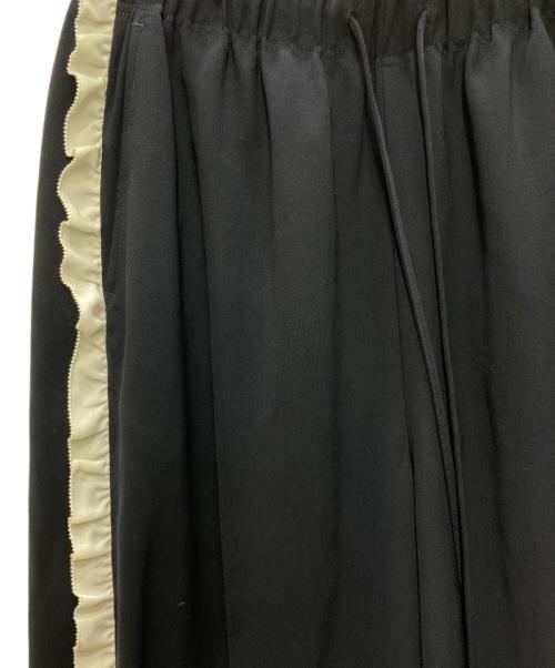 MUVEIL（ミュベール）MUVEIL (ミュベール) サイドフリルパンツ ネイビー サイズ:36の古着・服飾アイテム