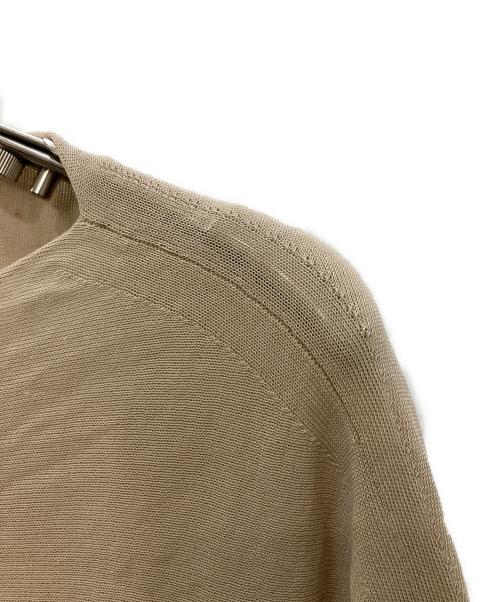 Spick and Span（スピック＆スパン）Spick and Span (スピック＆スパン) ICE FINE 5分袖ボートネックニット ベージュ サイズ:FREEの古着・服飾アイテム