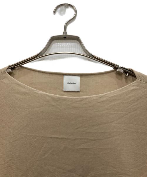Spick and Span（スピック＆スパン）Spick and Span (スピック＆スパン) ICE FINE 5分袖ボートネックニット ベージュ サイズ:FREEの古着・服飾アイテム
