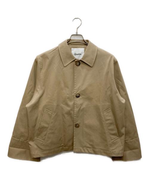 Gymphlex（ジムフレックス）Gymphlex (ジムフレックス) コットンギャバジン ショートコート ベージュ サイズ:14の古着・服飾アイテム