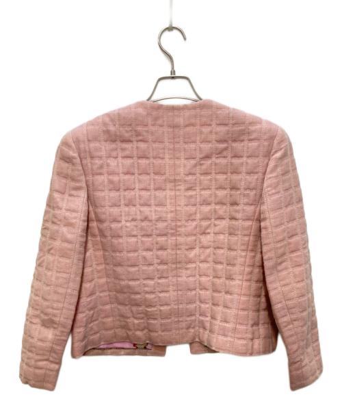 CHANEL（シャネル）CHANEL (シャネル) ジャケット×ノースリーブブラウスセットアップ ピンク サイズ:42の古着・服飾アイテム