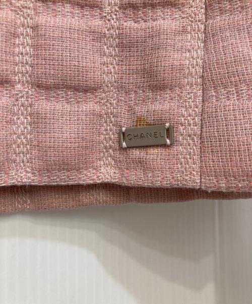 CHANEL（シャネル）CHANEL (シャネル) ジャケット×ノースリーブブラウスセットアップ ピンク サイズ:42の古着・服飾アイテム