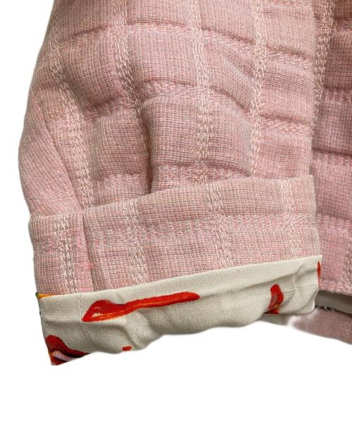 CHANEL（シャネル）CHANEL (シャネル) ジャケット×ノースリーブブラウスセットアップ ピンク サイズ:42の古着・服飾アイテム