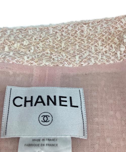 CHANEL（シャネル）CHANEL (シャネル) ツイードジャケット ピンク サイズ:40の古着・服飾アイテム