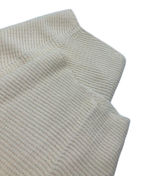 HOMME PLISSE ISSEY MIYAKE（オム プリッセ イッセイ ミヤケ）HOMME PLISSE ISSEY MIYAKE (オム プリッセ イッセイ ミヤケ) TIGHT TWIST COTTON KNIT ホワイト サイズ:1の古着・服飾アイテム