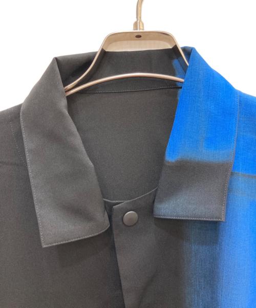 ISSEY MIYAKE MEN（イッセイミヤケメン）ISSEY MIYAKE MEN (イッセイミヤケメン) ITAJIME SHIRT ブラック×ブルー サイズ:3の古着・服飾アイテム