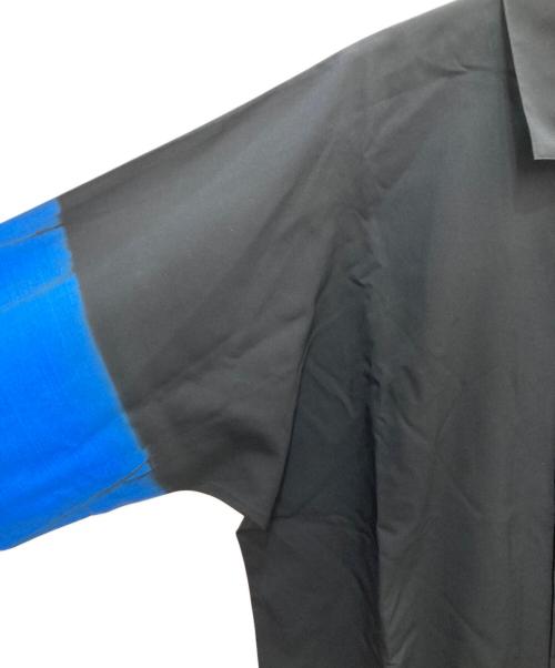 ISSEY MIYAKE MEN（イッセイミヤケメン）ISSEY MIYAKE MEN (イッセイミヤケメン) ITAJIME SHIRT ブラック×ブルー サイズ:3の古着・服飾アイテム