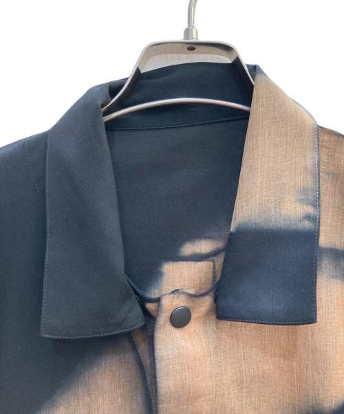 ISSEY MIYAKE MEN（イッセイミヤケメン）ISSEY MIYAKE MEN (イッセイミヤケメン) ITAJIME SHIRT ブラック×ベージュ サイズ:3の古着・服飾アイテム