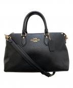 COACHコーチ）の古着「ジョージア サッチェル ショルダーバッグ」｜ブラック