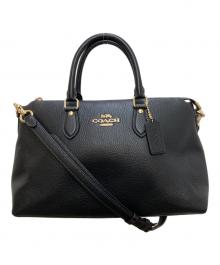 COACH（コーチ）の古着「ジョージア サッチェル ショルダーバッグ」｜ブラック