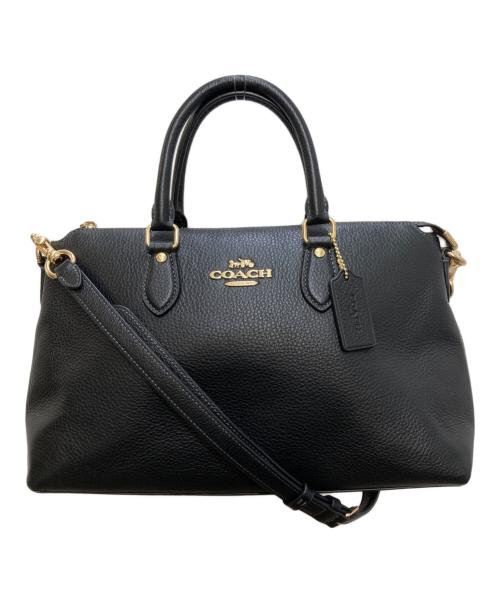 COACH（コーチ）COACH (コーチ) ジョージア サッチェル ショルダーバッグ ブラックの古着・服飾アイテム
