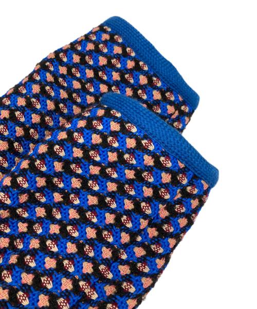 ETRO（エトロ）ETRO (エトロ) ノーカラーツイードジャケット ブルー サイズ:42の古着・服飾アイテム