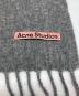ACNE STUDIOS (アクネ ストゥディオズ) フリンジウールスカーフ - オーバーサイズ グレー：12000円
