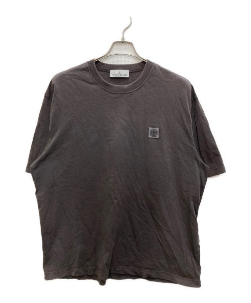 STONE ISLAND（ストーンアイランド）STONE ISLAND (ストーンアイランド) ロゴパッチクルーネックTシャツ ブラウン サイズ:XLの古着・服飾アイテム