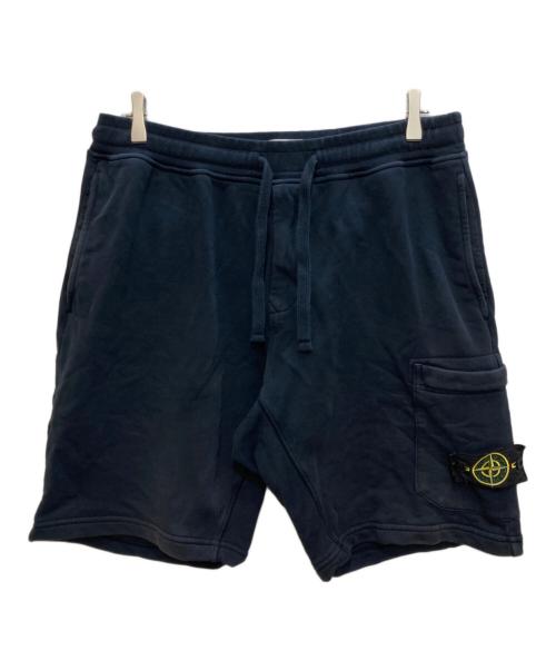 STONE ISLAND（ストーンアイランド）STONE ISLAND (ストーンアイランド) スウェットハーフパンツ ネイビー サイズ:Lの古着・服飾アイテム