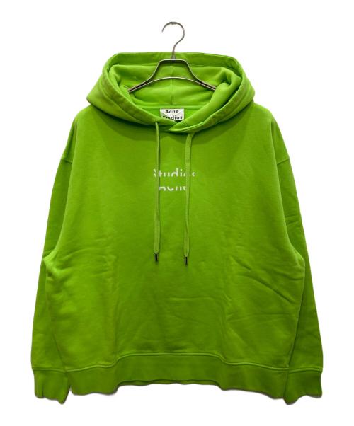 Acne studios（アクネ ストゥディオズ）Acne studios (アクネ ストゥディオズ) ブロークンロゴ プルオーバー パーカー グリーン サイズ:Sの古着・服飾アイテム