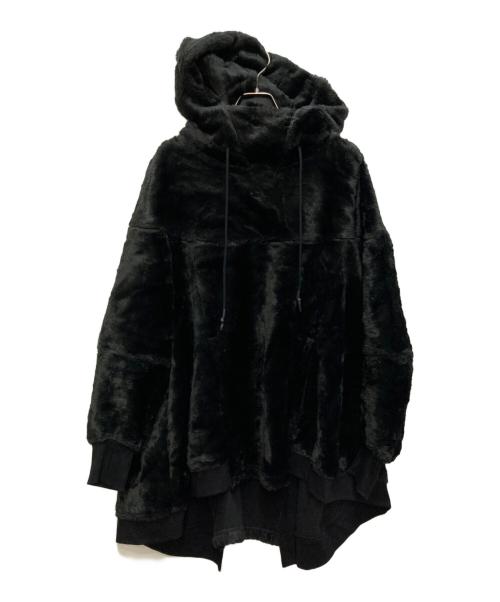 LE PHIL（ル フィル）LE PHIL (ル フィル) フェイクファービッグフーディー ブラック サイズ:FREEの古着・服飾アイテム