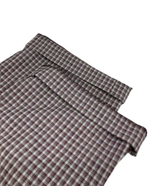 MACKINTOSH（マッキントッシュ）MACKINTOSH (マッキントッシュ) GREY LABEL リネンミックスチェックパンツ ブラウン サイズ:2の古着・服飾アイテム