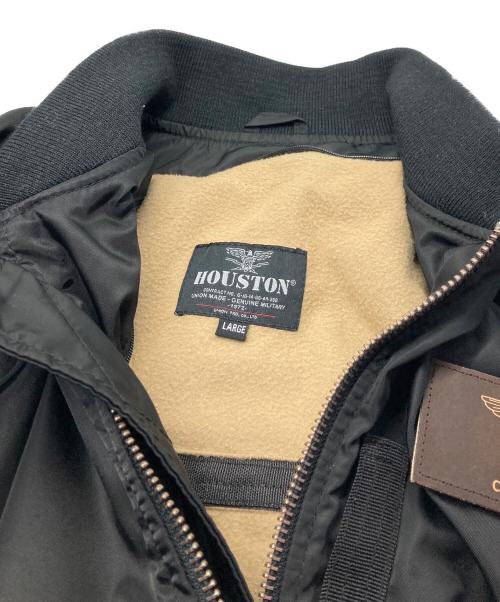 HOUSTON（ヒューストン）HOUSTON (ヒューストン) MA-1 M/C JAC ジャケット ブラック サイズ:Lの古着・服飾アイテム