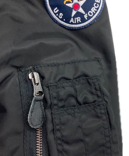 HOUSTON（ヒューストン）HOUSTON (ヒューストン) MA-1 M/C JAC ジャケット ブラック サイズ:Lの古着・服飾アイテム