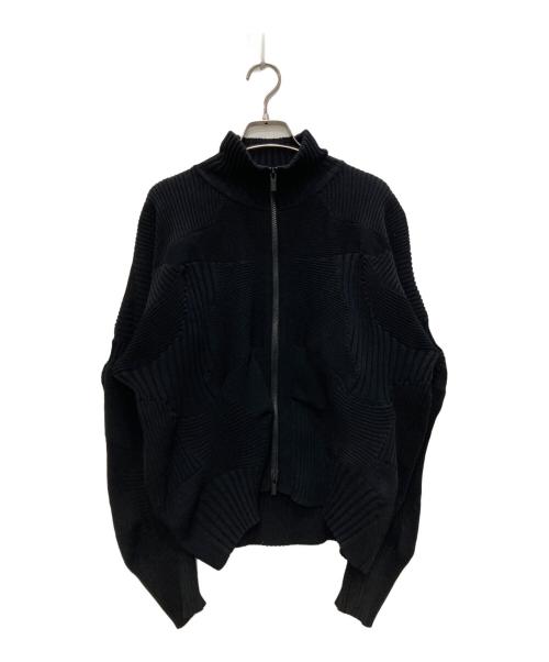 ISSEY MIYAKE（イッセイミヤケ）ISSEY MIYAKE (イッセイミヤケ) ジップアッププリーツジャケット ブラック サイズ:2の古着・服飾アイテム
