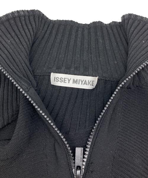ISSEY MIYAKE（イッセイミヤケ）ISSEY MIYAKE (イッセイミヤケ) ジップアッププリーツジャケット ブラック サイズ:2の古着・服飾アイテム
