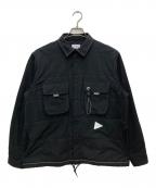and wanderアンドワンダー）の古着「T/C alpha shirt jacket」｜ブラック