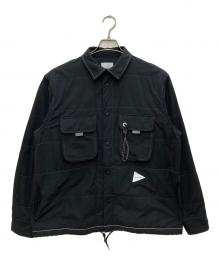 and wander（アンドワンダー）の古着「T/C alpha shirt jacket」｜ブラック