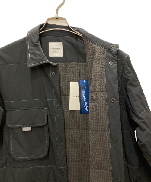 and wander（アンドワンダー）and wander (アンドワンダー) T/C alpha shirt jacket ブラック サイズ:4の古着・服飾アイテム