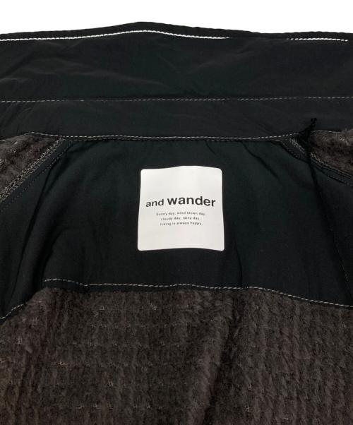 and wander（アンドワンダー）and wander (アンドワンダー) T/C alpha shirt jacket ブラック サイズ:4の古着・服飾アイテム