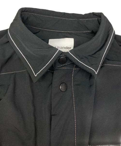 and wander（アンドワンダー）and wander (アンドワンダー) T/C alpha shirt jacket ブラック サイズ:4の古着・服飾アイテム