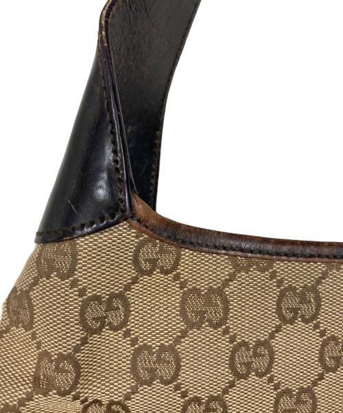 GUCCI（グッチ）GUCCI (グッチ) ジャッキー シェリーラインGGキャンバスハンドバッグ ベージュの古着・服飾アイテム
