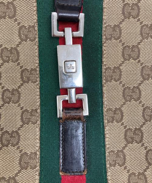 GUCCI（グッチ）GUCCI (グッチ) ジャッキー シェリーラインGGキャンバスハンドバッグ ベージュの古着・服飾アイテム