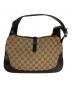 GUCCI (グッチ) ジャッキー シェリーラインGGキャンバスハンドバッグ ベージュ：18000円