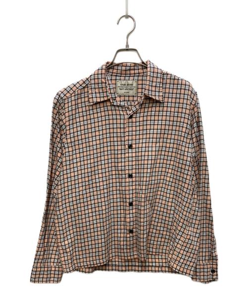 BEAMS FUTURE ARCHIVE（ビームスフューチャーアーカイブ）BEAMS FUTURE ARCHIVE (ビームスフューチャーアーカイブ) GLITTER NELCHECK SHIRT ピンク サイズ:Ｍの古着・服飾アイテム
