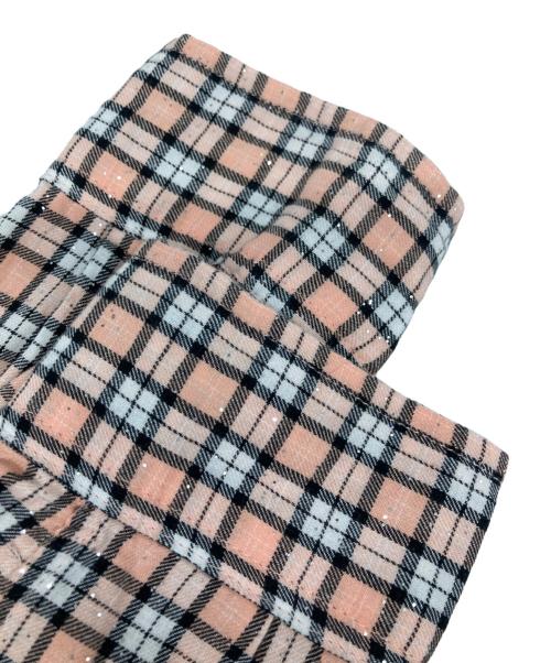 BEAMS FUTURE ARCHIVE（ビームスフューチャーアーカイブ）BEAMS FUTURE ARCHIVE (ビームスフューチャーアーカイブ) GLITTER NELCHECK SHIRT ピンク サイズ:Ｍの古着・服飾アイテム