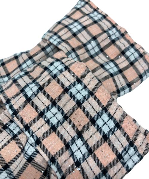 BEAMS FUTURE ARCHIVE（ビームスフューチャーアーカイブ）BEAMS FUTURE ARCHIVE (ビームスフューチャーアーカイブ) GLITTER NELCHECK SHIRT ピンク サイズ:Ｍの古着・服飾アイテム