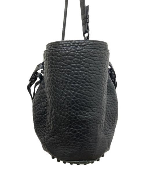 ALEXANDER WANG（アレキサンダー・ワン）ALEXANDER WANG (アレキサンダー・ワン) レザーショルダーバッグ ブラックの古着・服飾アイテム