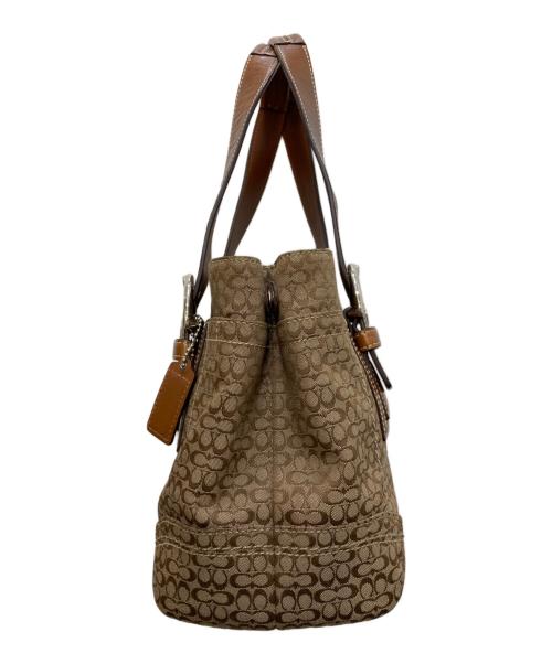 COACH（コーチ）COACH (コーチ) ハンドバッグ ブラウン×ベージュの古着・服飾アイテム