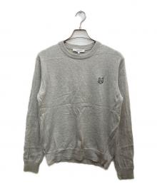 maison kitsune（メゾンキツネ）の古着「BOLD FOX PATCH REGULAR JUMPER ニット」｜グレー