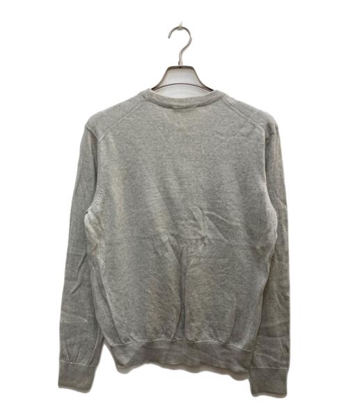 maison kitsune（メゾンキツネ）maison kitsune (メゾンキツネ) BOLD FOX PATCH REGULAR JUMPER ニット グレー サイズ:Lの古着・服飾アイテム