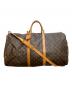 LOUIS VUITTON（ルイ ヴィトン）の古着「キーポル・バンドリエール60 ボストンバッグ」｜ブラウン