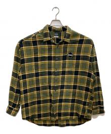 F.C.Real Bristol（エフシーレアルブリストル）の古着「FLANNEL BIG LOGO BAGGY SHIRT」｜グリーン