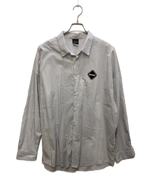F.C.Real Bristol（エフシーレアルブリストル）F.C.Real Bristol (エフシーレアルブリストル) BIG LOGO L/S BAGGY SHIRT グレー サイズ:XLの古着・服飾アイテム