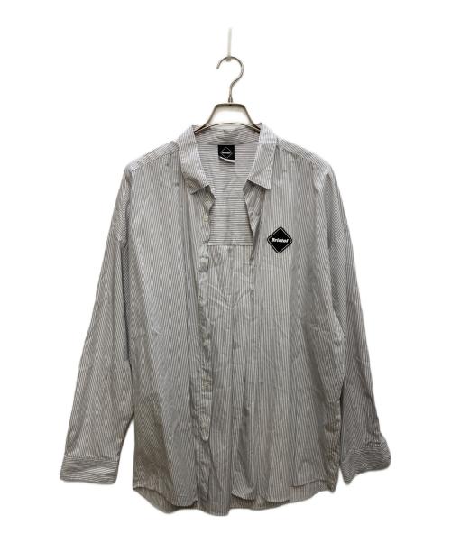 F.C.Real Bristol（エフシーレアルブリストル）F.C.Real Bristol (エフシーレアルブリストル) BIG LOGO L/S BAGGY SHIRT グレー サイズ:XLの古着・服飾アイテム