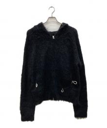 Fake Ass Flowers（フェイク アス フラワーズ）の古着「MOHAIR HOODIE」｜ブラック