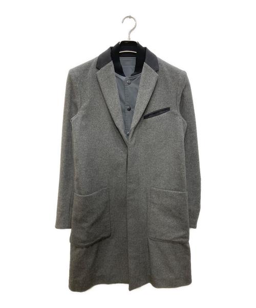 MIHARA YASUHIRO（ミハラヤスヒロ）MIHARA YASUHIRO (ミハラヤスヒロ) ドッキングコート グレー サイズ:44の古着・服飾アイテム